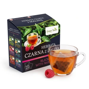 Herbata czarna malinowa Ceylon ekspresowa 20 torebek saszetek premium