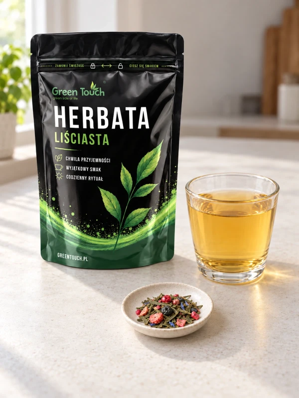 Herbata zielona Berry Fusion 50 g herbata Sencha owoce leśne malina truskawka porzeczka