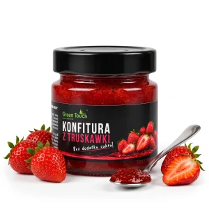 Konfitura z truskawki 190 g, 60% truskawek, bez dodatku cukru - Green Touch