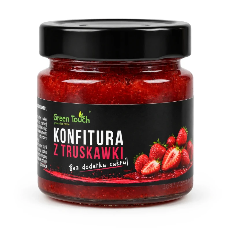 Konfitura z truskawki 190 g, 60% truskawek, bez dodatku cukru - Green Touch