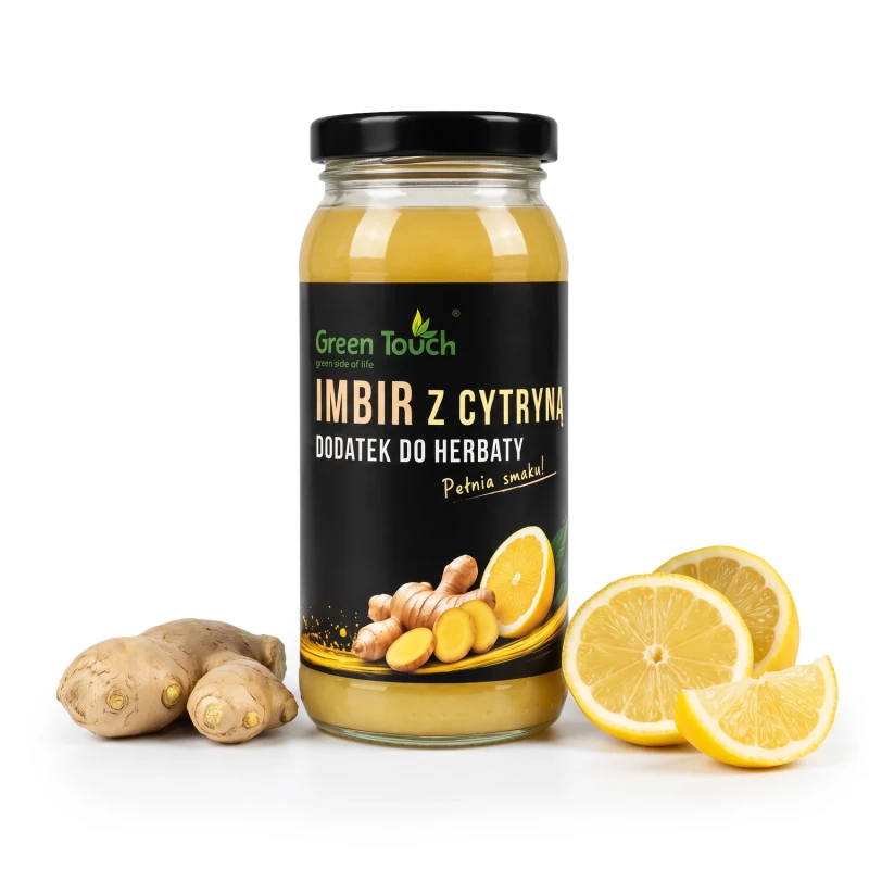 Imbir z cytryną - dodatek do herbaty syrop 300 g - Green Touch