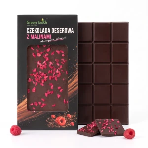 Czekolada deserowa z malinami liofilizowanymi 50 g - Green Touch