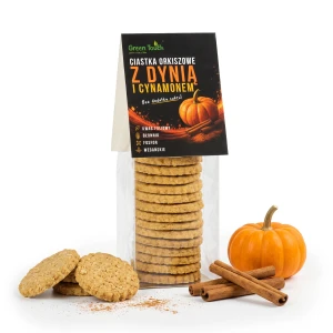 Ciastka orkiszowe z dynią i cynamonem 100 g, bez dodatku cukru - Green Touch