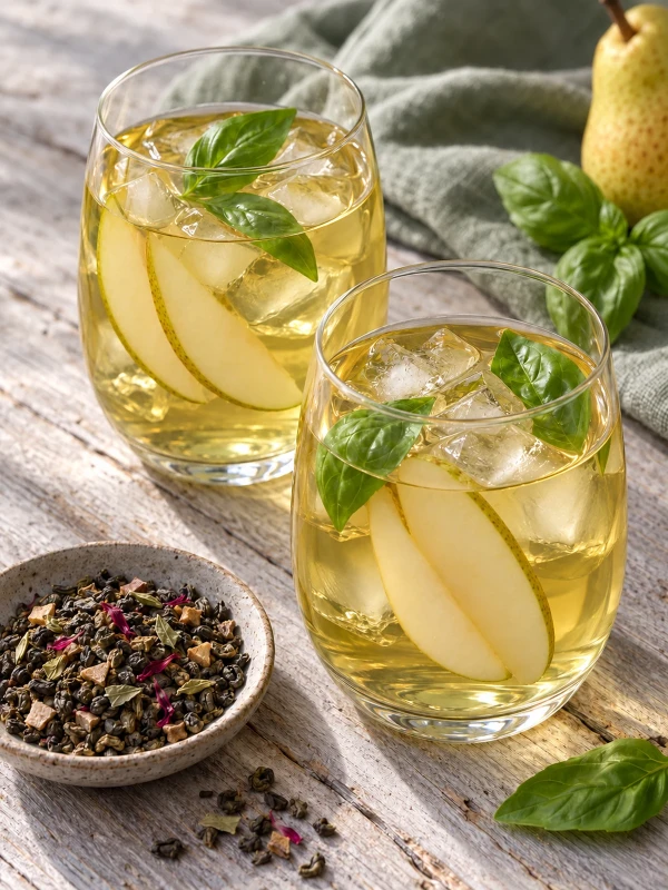 Herbata zielona Ice Tea Basil Breeze 50 g herbata mrożona gruszka z bazylią