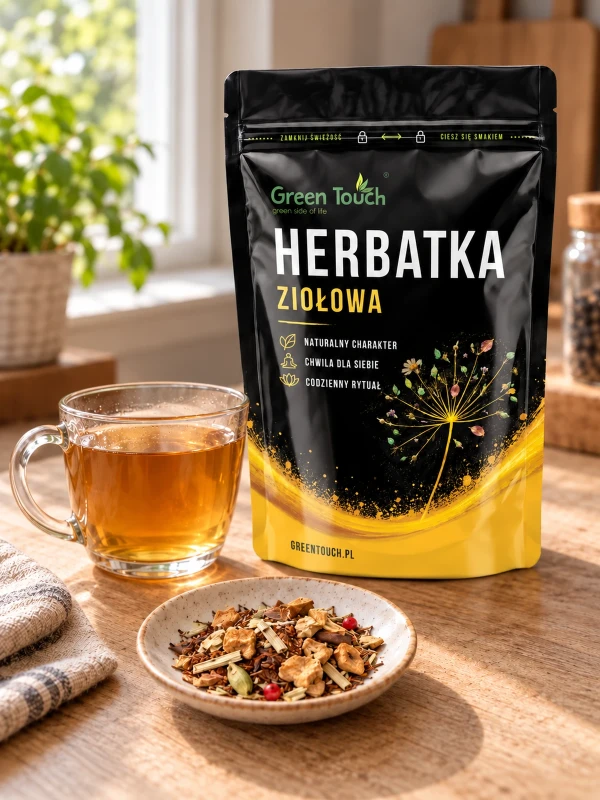 Herbatka ziołowa korzenna na aktywny dzień 50 g imbir żeń szeń cytryna