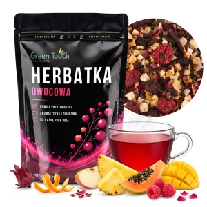 Herbata owocowa Kolorowa Rozkosz 100 g napar malina liofilizowana herbatka