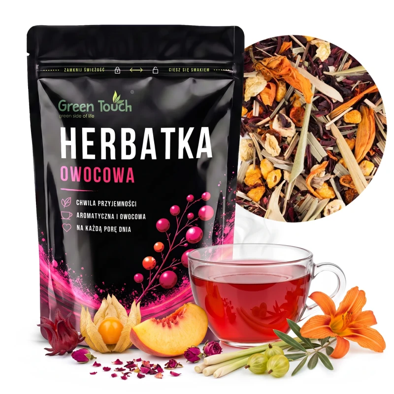 Owocowy Poranek 50 g – herbatka owocowa, miniatura z opakowaniem
