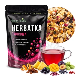 Herbata owocowa Płomienna Śliwka 50 g chmiel jałowiec płatki róży pieprz