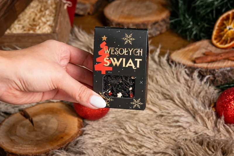 Prezent na święta mikołajki herbata czekolada box