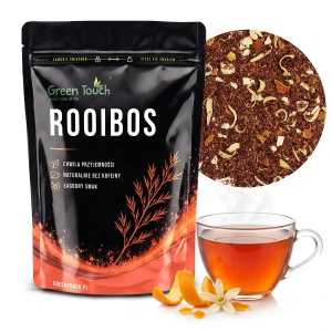 Herbata rooibos Pomarańczowy 100 g sypana z pomarańczą skórka kwiat