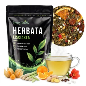 Herbata zielona Zimowy Czar 50 g świąteczna z pomarańczą, imbirem i goździkiem