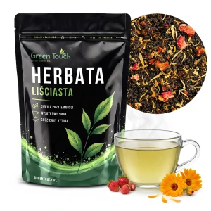 Herbata zielona Kraina Poziomek 50 g z poziomką i nagietkiem