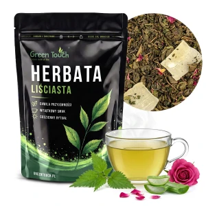 Herbata zielona Aloe Vera 50 g z aloesem, pokrzywą i płatkami róży
