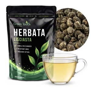 Long Zhu Różana 50 g herbata biała Dragon Pearl zwijana liściasta z różą