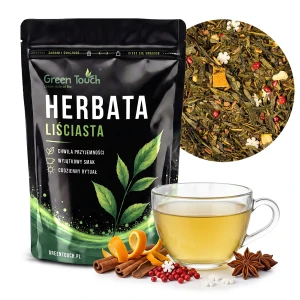 Herbata zielona Świąteczna Iskra 50 g Sencha z cynamonem
