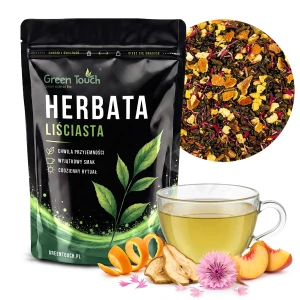 Herbata zielona Pomarańcza & Brzoskwinia 50 g z gruszką i skórką pomarańczy