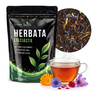 Herbata czarna Earl Grey Złocisty 50 g szafran bławatek płatki róży