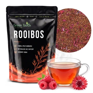 Herbata rooibos Malinowy 100 g sypana z maliną liofilizowaną i bławatkiem