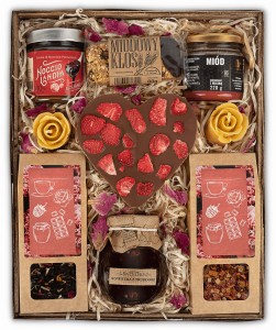 Duży zestaw prezentowy kosz prezent dla mamy i kobiet lub walentynki