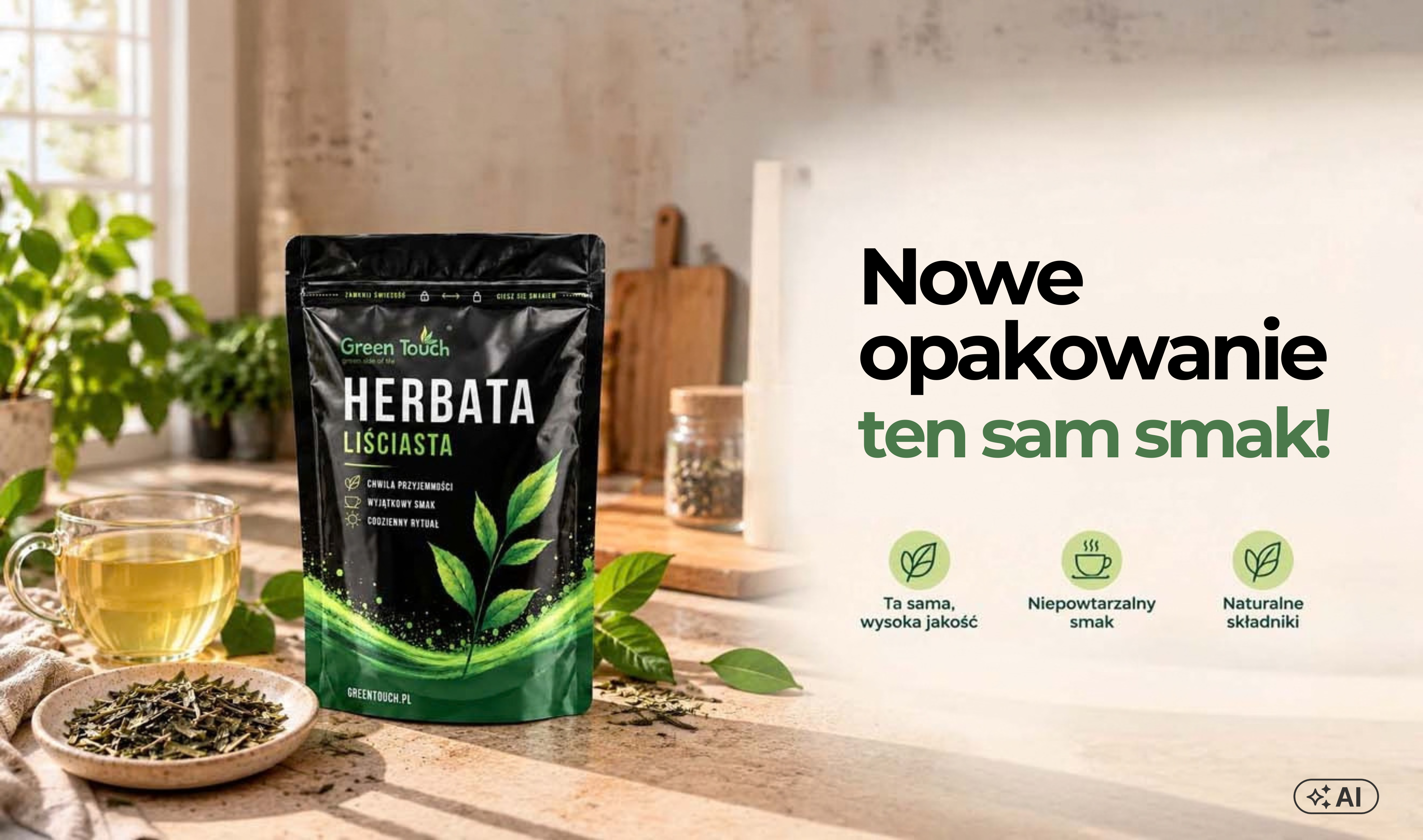 Nowe opakowania herbat Green Touch