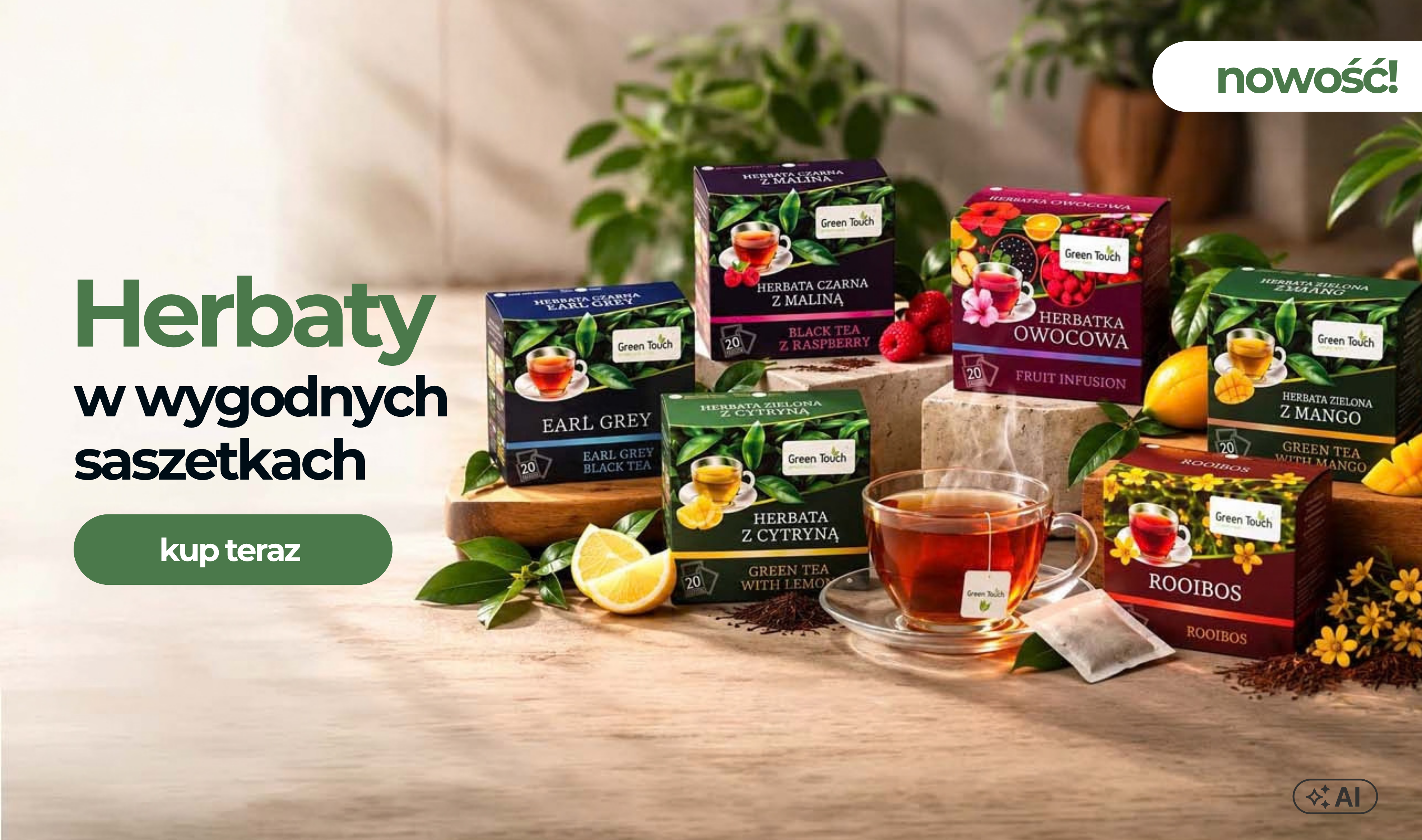 Herbaty w saszetkach Green Touch