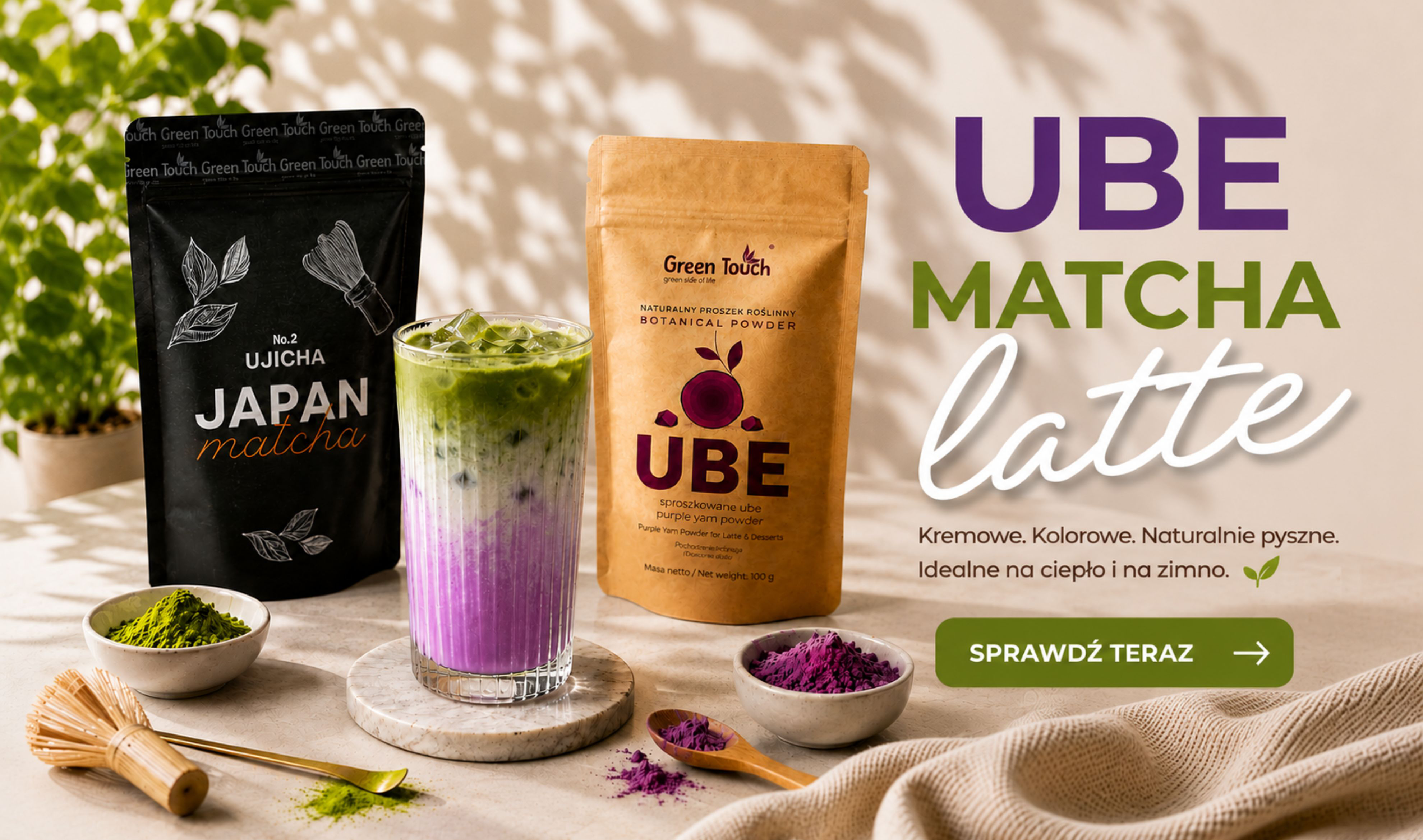 Ube Matcha Latte Green Touch