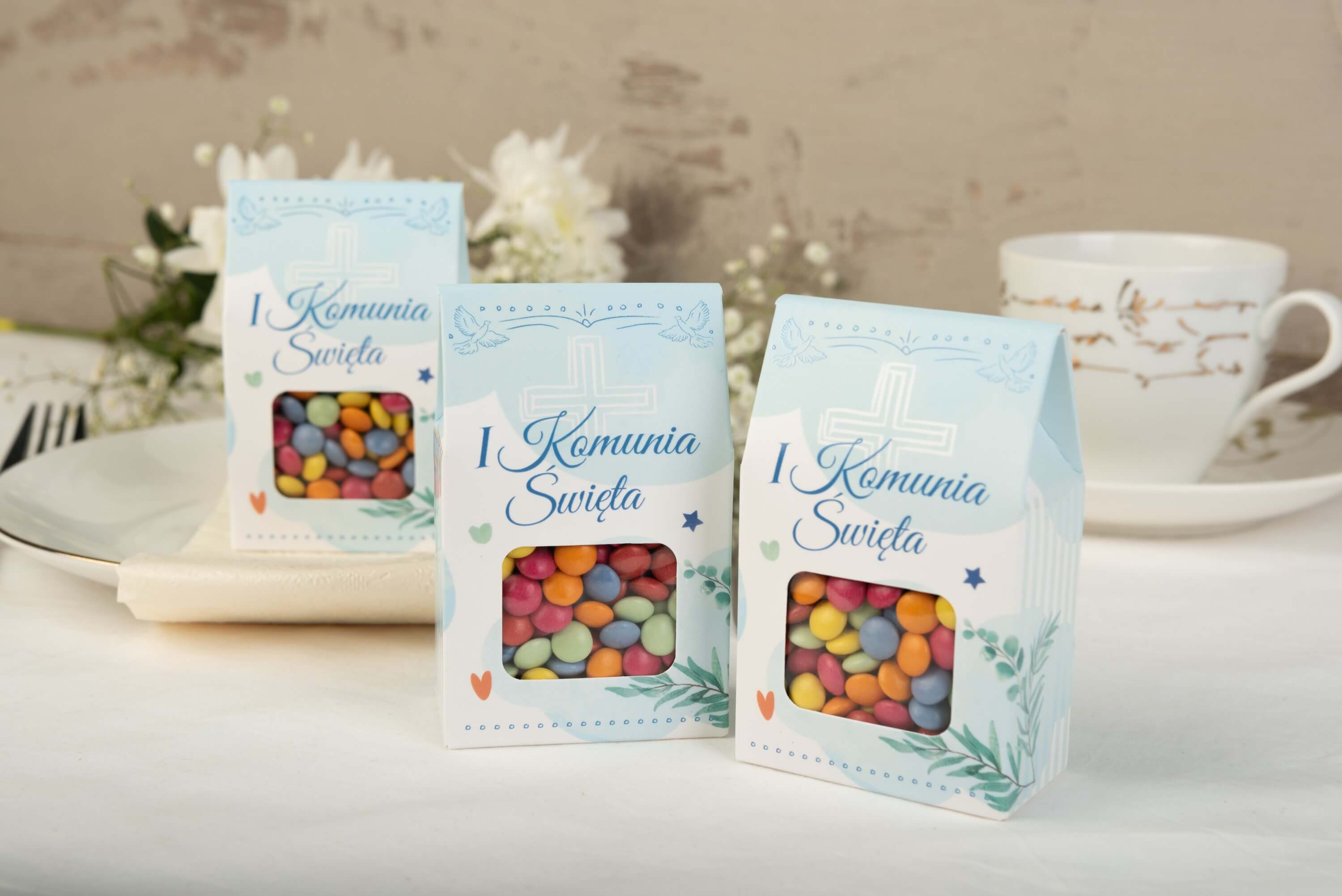 Podzi kowania Dla Go ci Komunia W Pude ku Cukierki Dra e Naturalne 