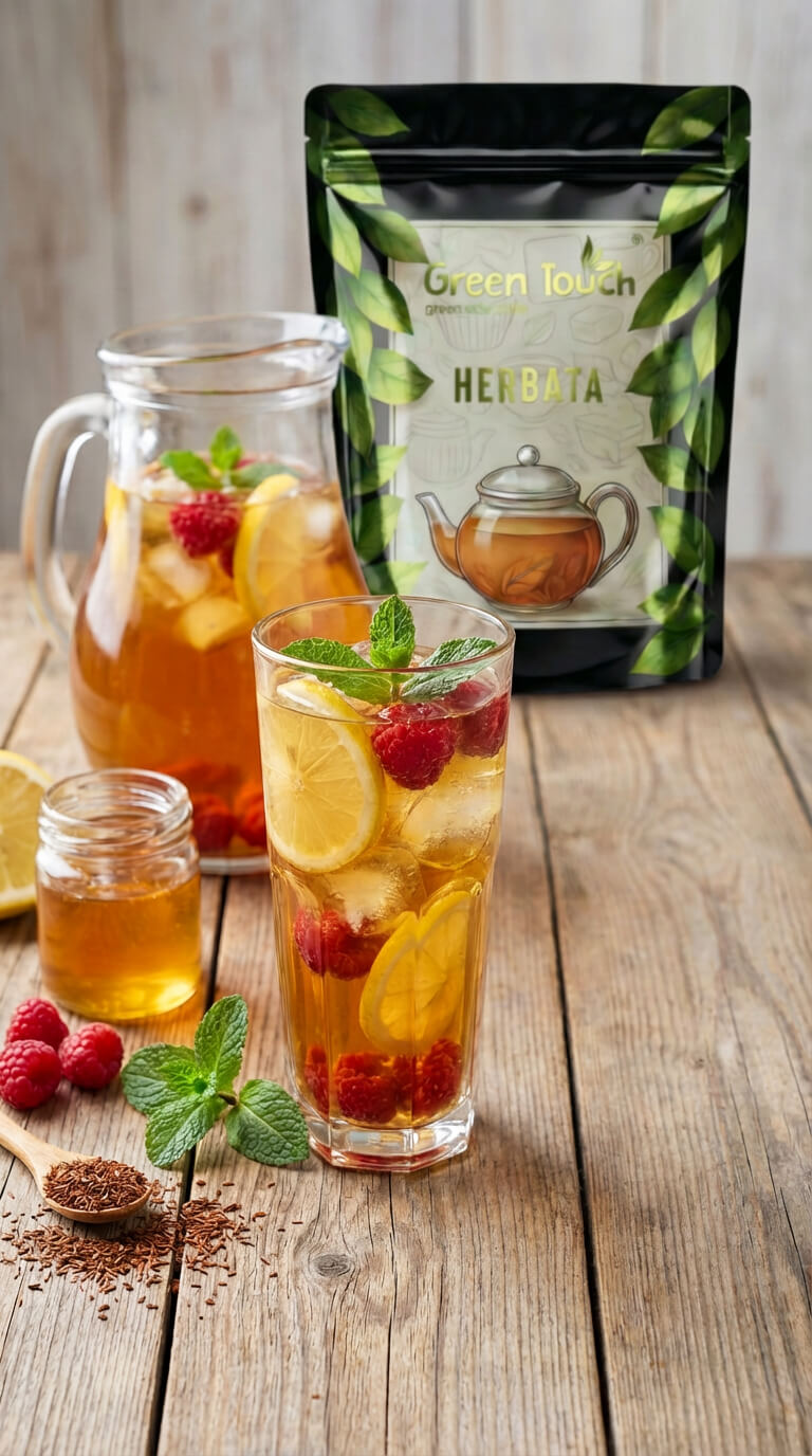 Ice Tea Lemon Fresh 50 g herbata rooibos ice tea do herbaty mrożonej cytryna malina.jpeg