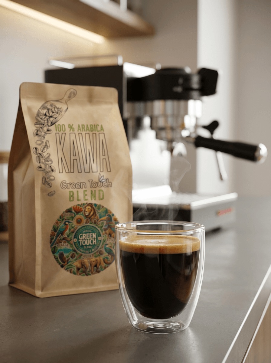 Kawa Green Touch Blend 100% arabica Brazylia, Uganda, Peru, Honduras (2).jpeg