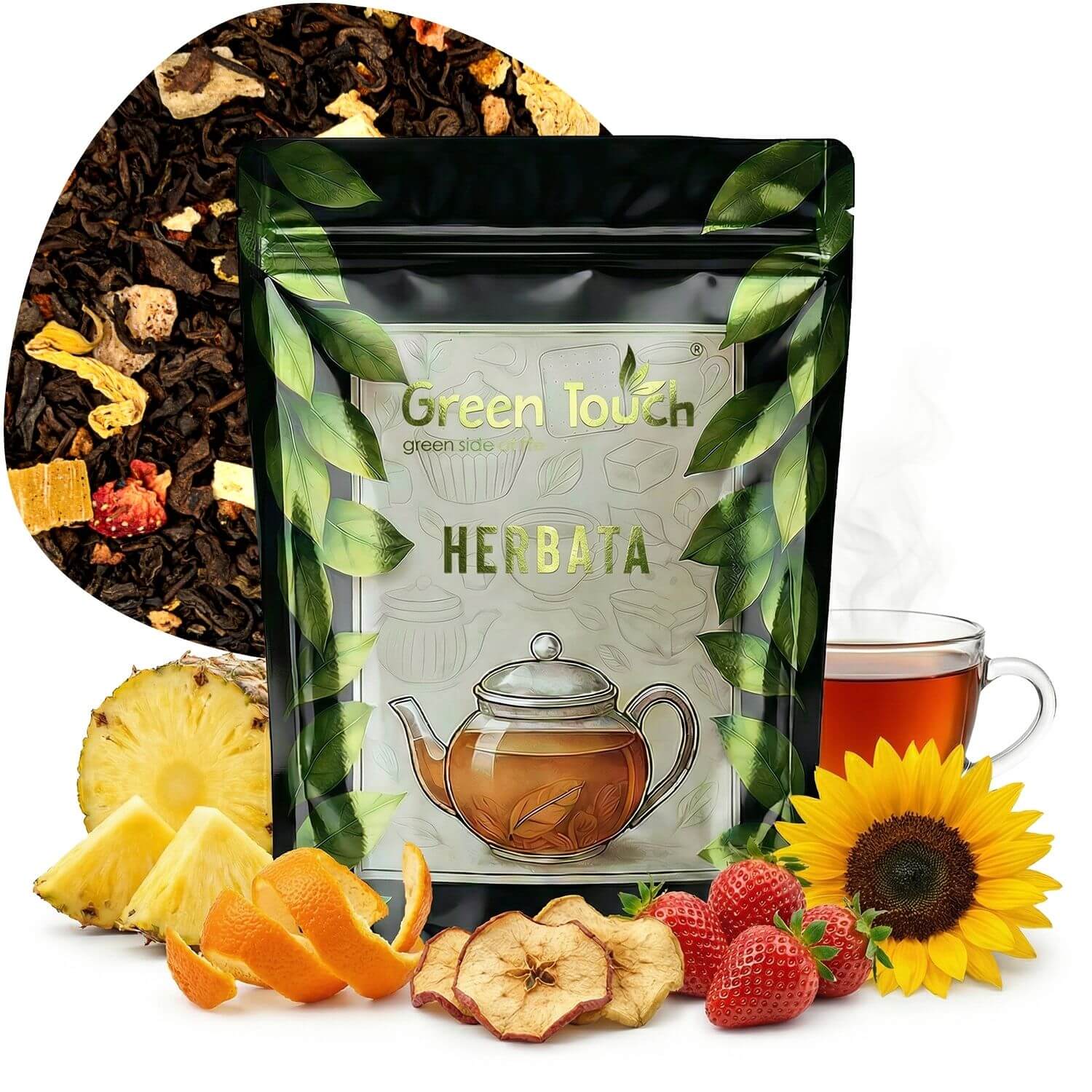 Herbata czerwona PU-ERH OGNISTA 50 g OWOCOWA ANANAS, TRUSKAWKA, ROOIBOS (2).jpeg