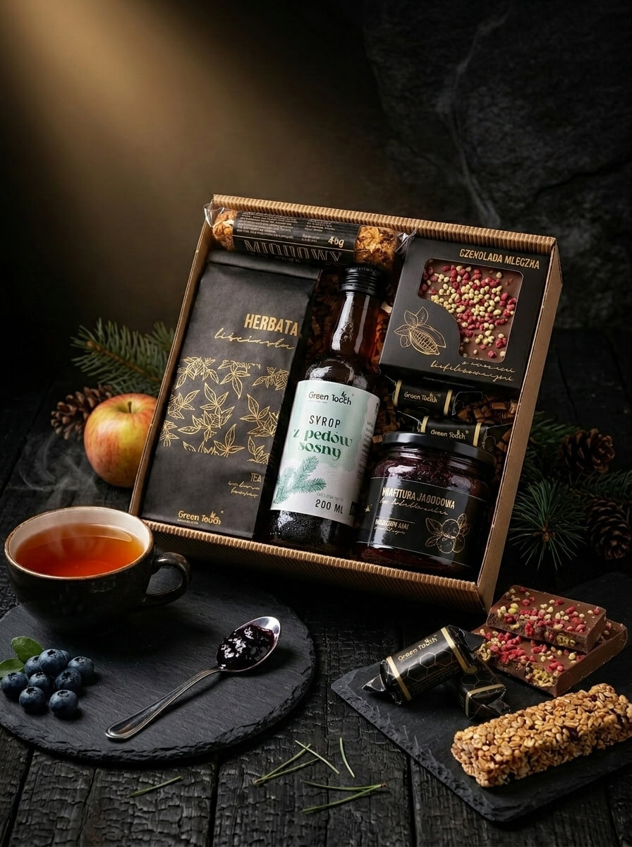 ZESTAW PREZENTOWY BOX RZEMIEŚLNICZY HERBATA CZEKOLADA SYROP PRZYSMAKI PREMIUM (3).jpeg