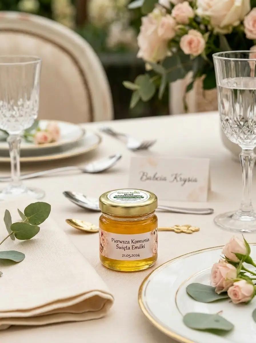Podziękowanie dla gości upominek ślub wesele komunia chrzest zestaw miód z maliną i herbata w pudełku z nadrukiem (1).jpeg