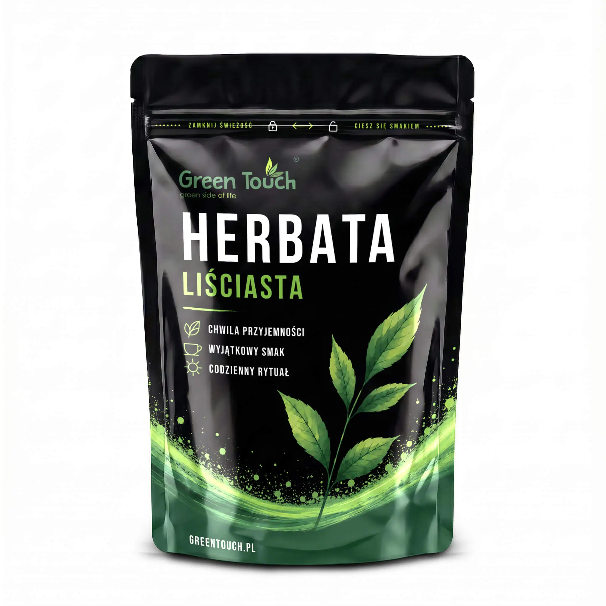 Torebka herbaty liściastej Green Touch – przód