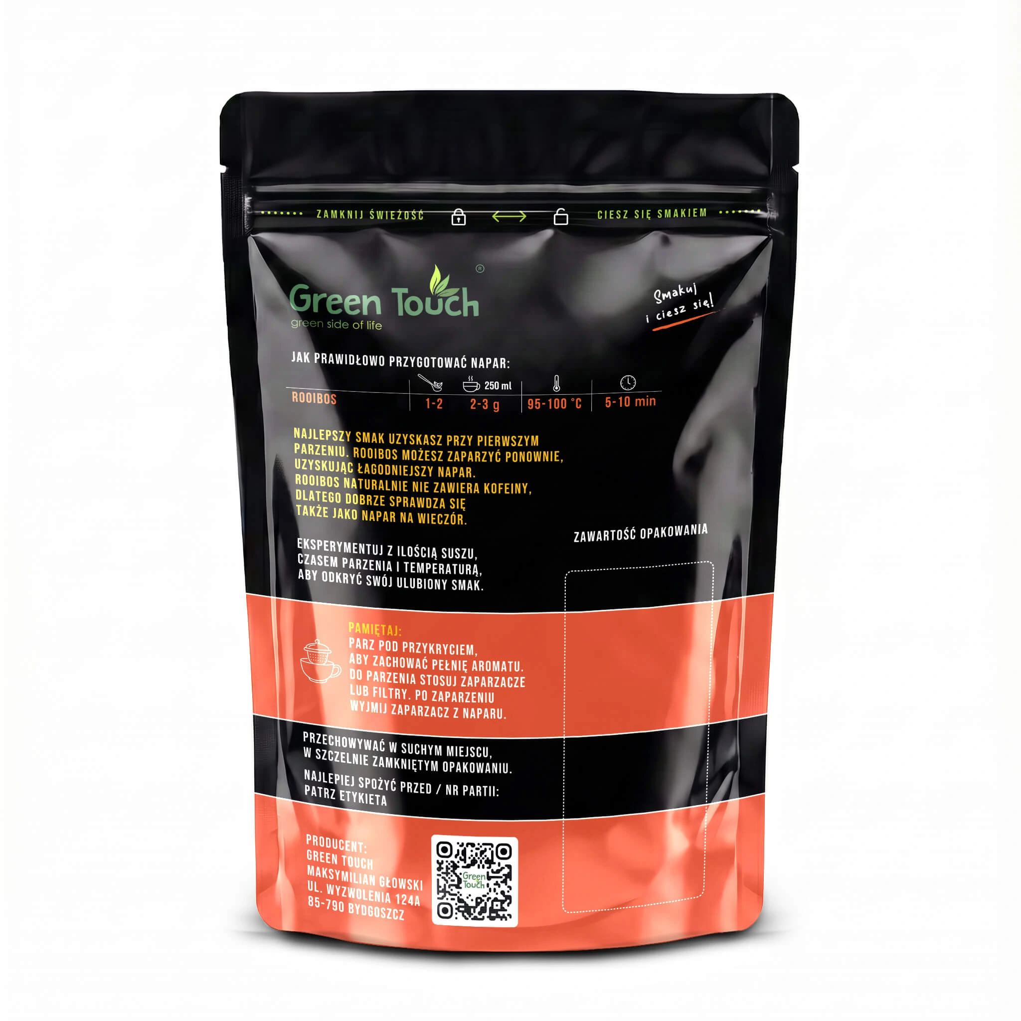 Rooibos – tył torebki